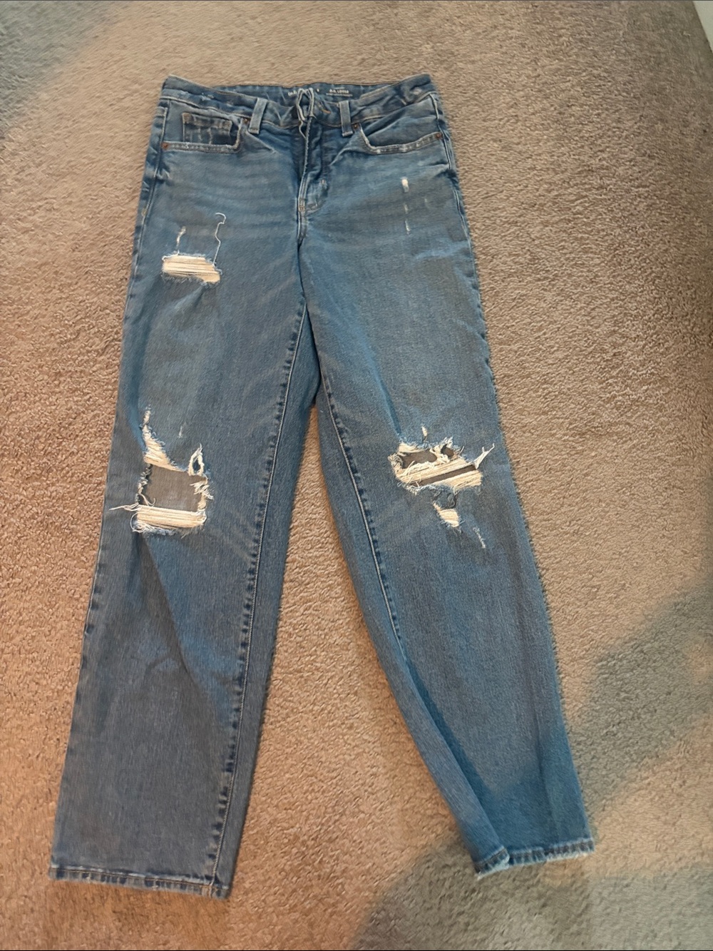 Old Navy Blue Distressed Boyfriend Jeans